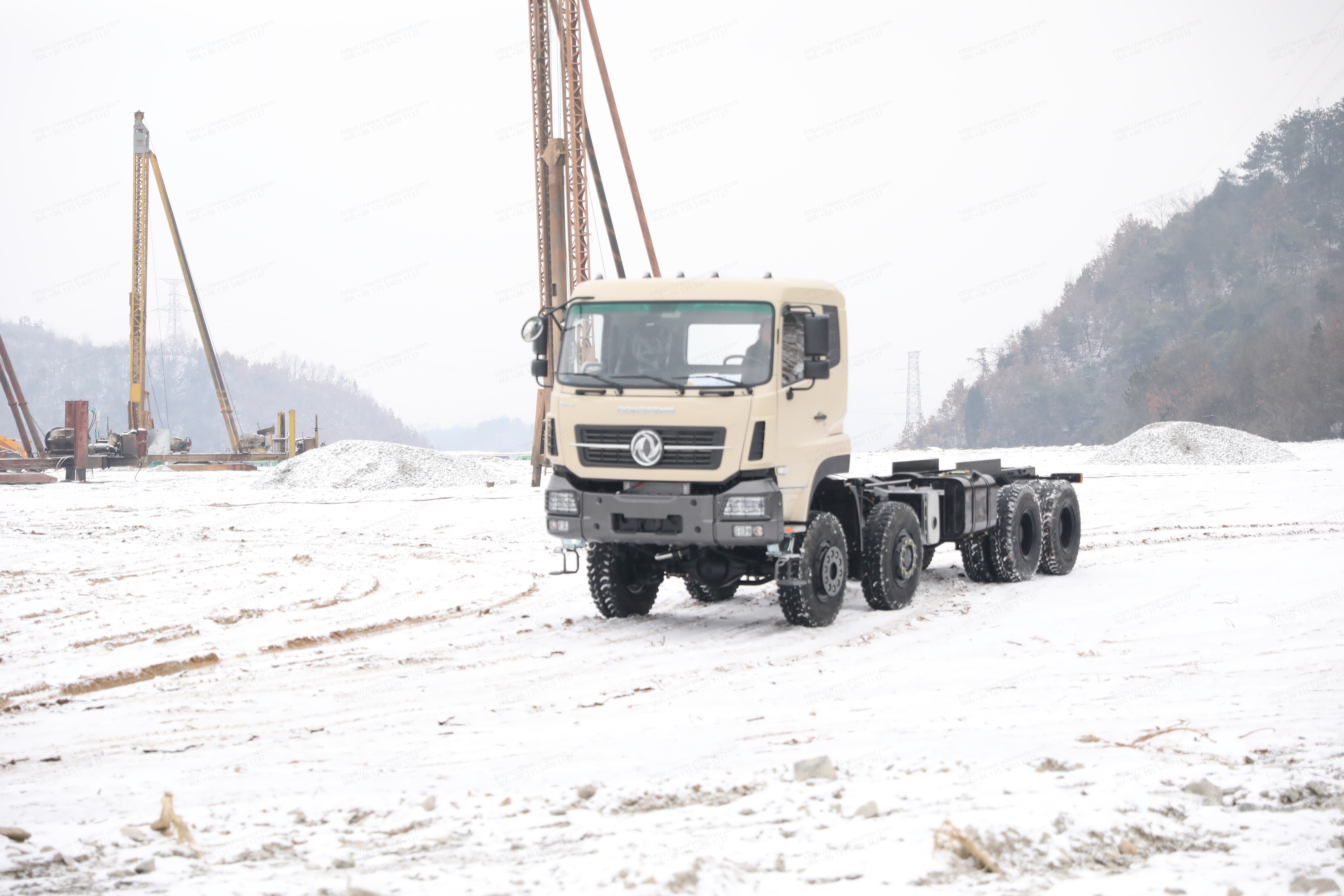 Chinese Dongfeng 8x8 truck chassis troops prototype