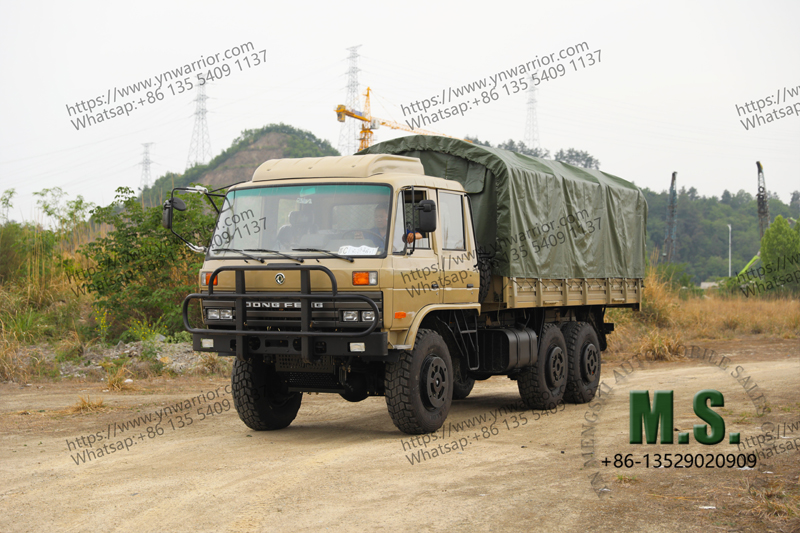 Dongfeng 6x6 truck truck tarp in moving off-road