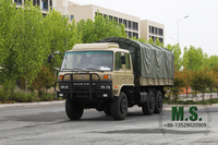 210-horsepower 11-ton Gross Weight Doulbe Row Cab Military Truck with Removable Rain Tarpaulin_Cummins Engine, Folding Seats, Soldier Truck, Rear Electric Winch, CTIS on Tyre_Manufacturer Direct