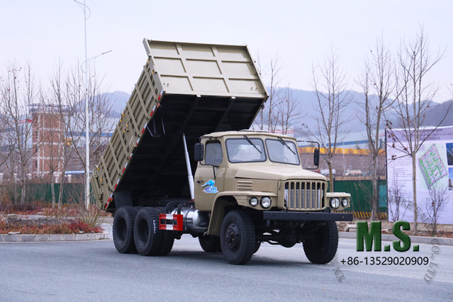 170-horsepower 10-ton Gross Weight 6x6 Off-road Dongfeng Old-fashioned Dump Truck_Mechanial Fuel Injection Cummins Engine, Double Rear Tyres, Low Pirce, Simple And Duable_Manufacturer Direct