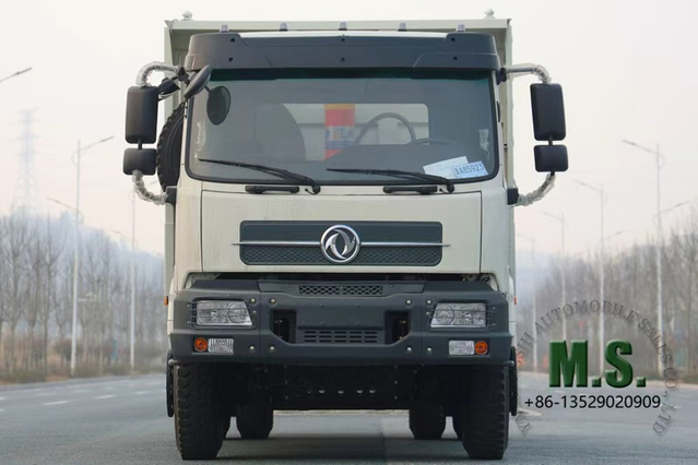 210-horsepower 18-ton Gross Weight Dongfeng 4×2 White Grid Stake Dump Truck，WeiChai Engine,6230ml Displacement, 300LFuel Tank Capacity