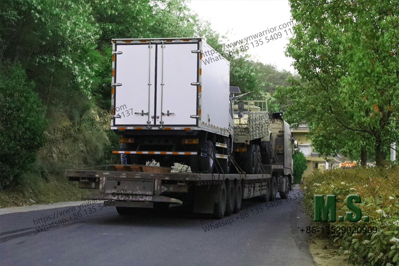 Summer day, truck manufacturer shipping the truck