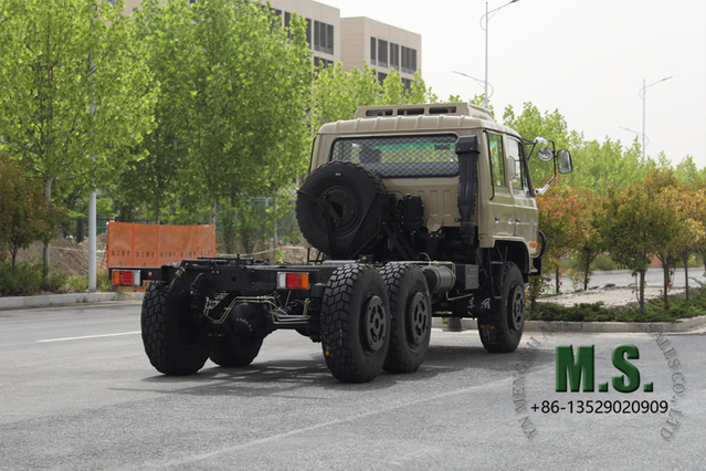 210-horsepower 11-ton Gross Weight Doulbe Row Cab Dongfeng Truck Chassis with Cab_Cummins Engine, Military Truck Model, Air-conditioner, Rear Electric Winch, CTIS on Tyre_Manufacturer Direct