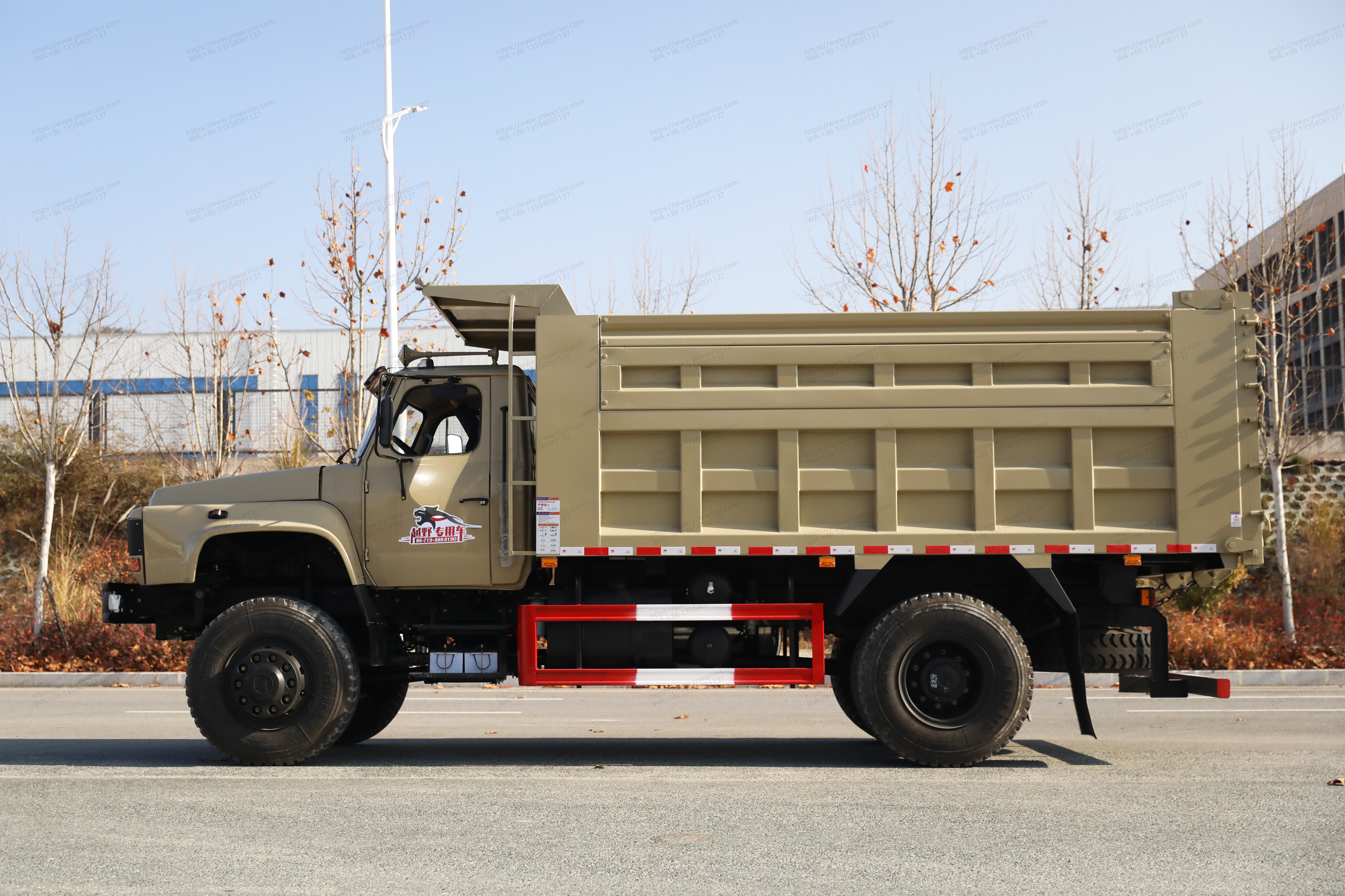 dongfeng 4x4 off-road dump truck side