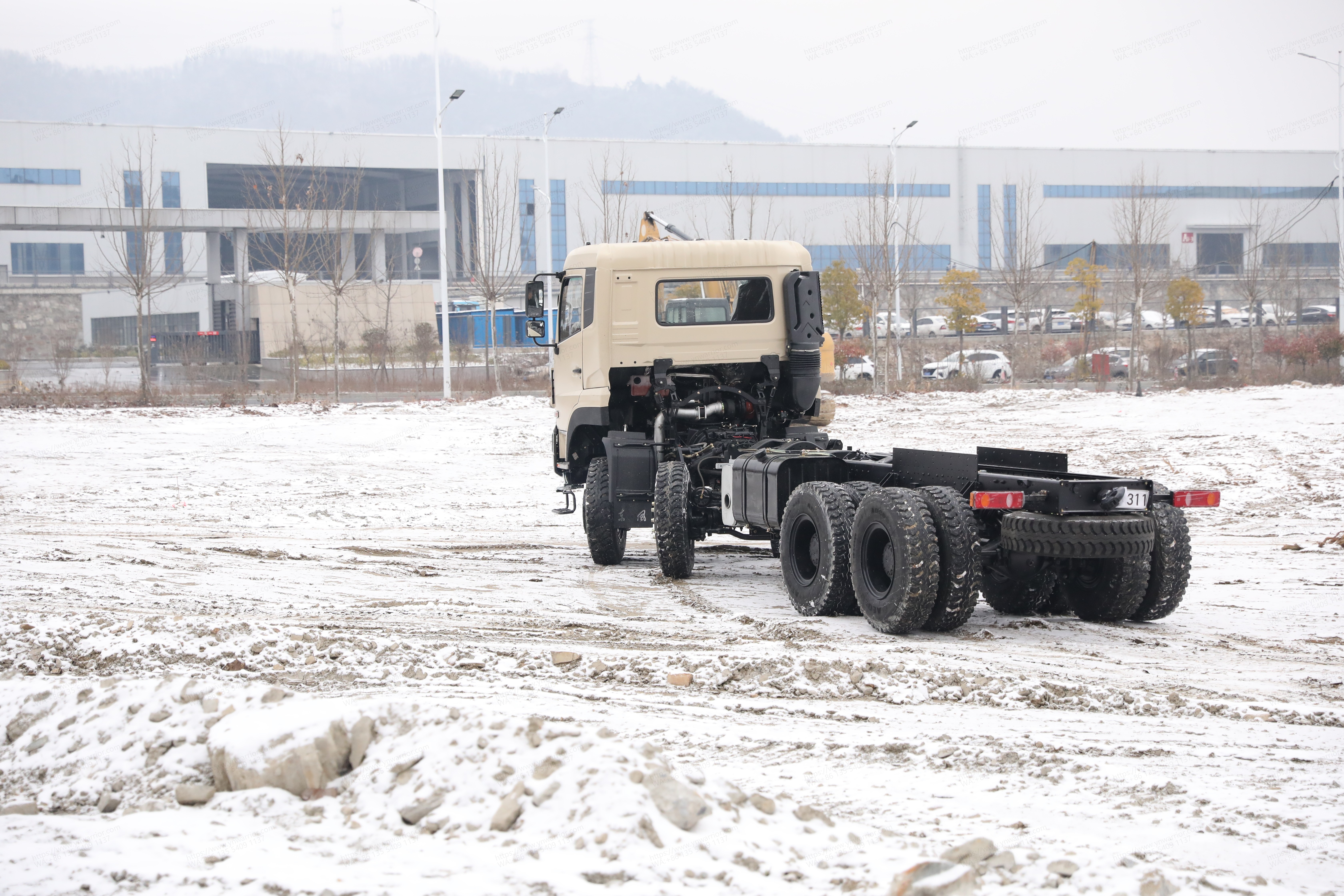 Chinese Dongfeng 8x8 truck chassis multiple leaf spring