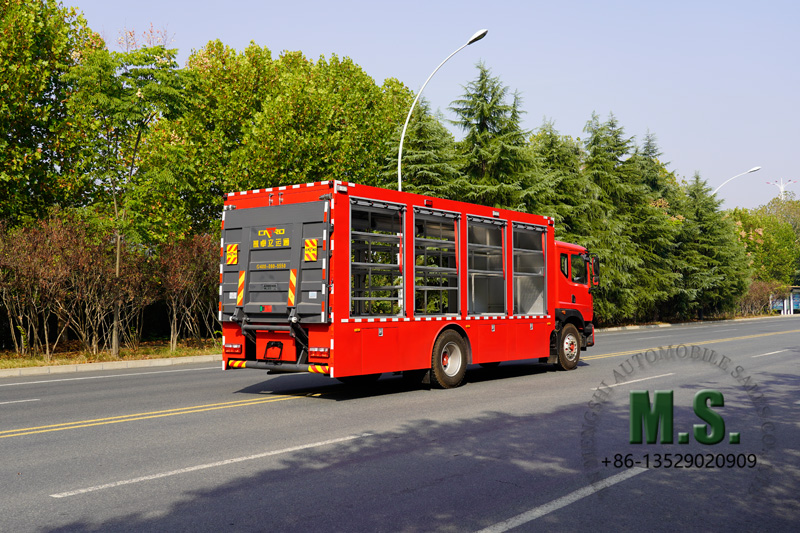 Back of fire rescue truck