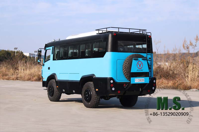 190Hp 21-31 Seats 4x4 Off-road Bus_Cummins Engine 4WD Durable Bus for Bad Roads Reverse Camera Recorder Color Design_Dongfeng Military Use Bus Manufacturer Direct