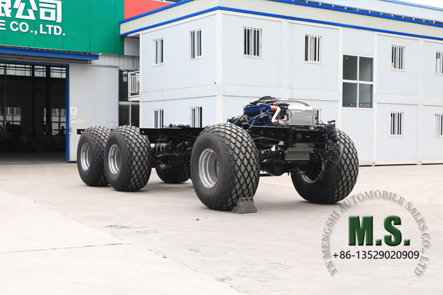 375-horsepower 30-ton Gross Weight 6x6 Massive Desert Cruiser Sightseeing Bus Rolling Chassis_Helical Gear Transmission, Differential Lock, Rub Reducer, Desert Tyre_ Manufacturer Direct