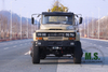 260-horsepower 26-ton Gross Weight 6x6 Off-road Dongfeng Truck Chassis with Cab_With PTO, Front Electric Winch, Mechanical Injection Cummins Engine, Protective Grid on Lights, for Drill Truck