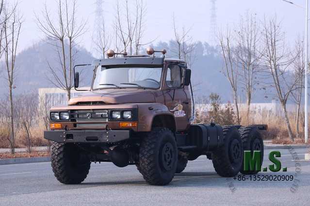 190-horsepower 11-ton Gross Weight Dongfeng 6x6 Off-road Truck Chassis with Cab_Cummins Engine Mechanical Fuel Injection, Former Special Purpose Model, CTIS, Simple And Druable_Manufacturer Direct