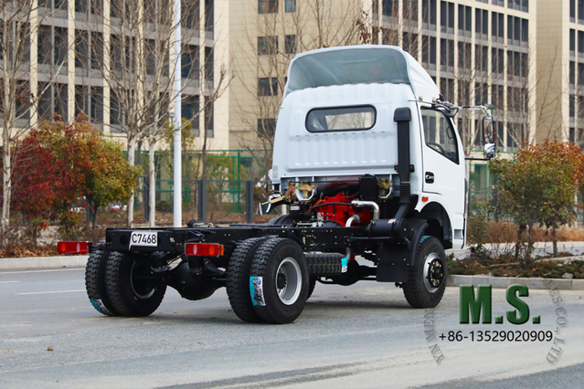 140-horsepower 10-ton Gross Weight Dongfeng 4x4 Truck Chassis Modern Design_Cummins Engine, Very Cost Effective, Double Rear Tyre, Durable Chassis_Manufacturer Direct Factory Price