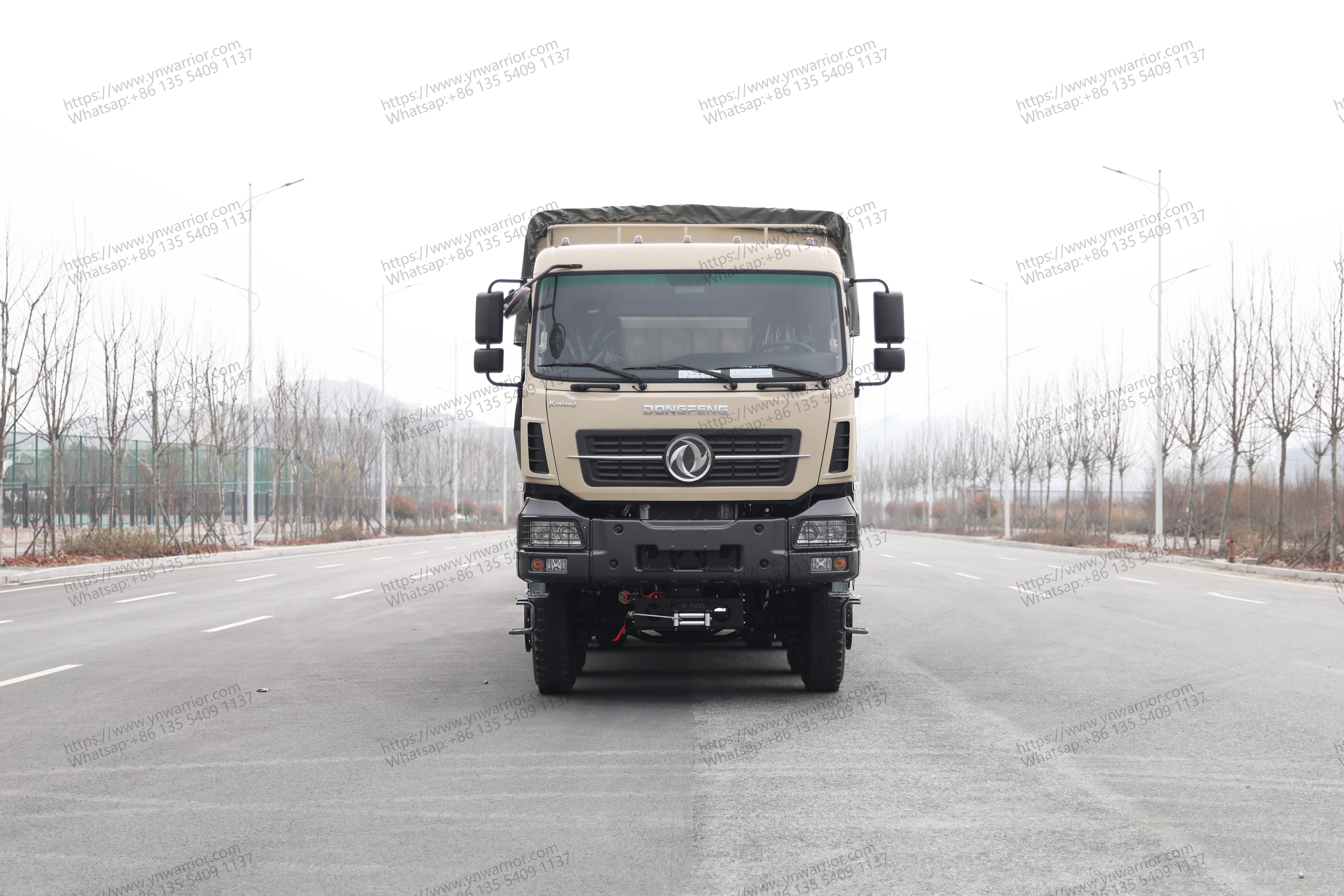 Dongfeng 8x8 heavy duty truck front perspective