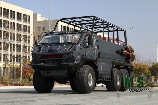 375-horsepower 30-ton Gross Weight 6x6 Massive Desert Cruiser Sightseeing Bus_Cummins Engine, Helical Gear 6-speed Transmission, Differential Lock, Rub Reducer, Desert Tyre_ Manufacturer Direct