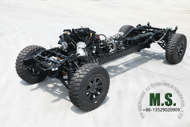 220-horsepower 6-ton Gross Weight Chinese Military Served Dongfeng Mengshi Rolling Chassis_Run-flat, CTIS, Automatic Transmission, Front And Rear Double Wishbone Independent Suspension