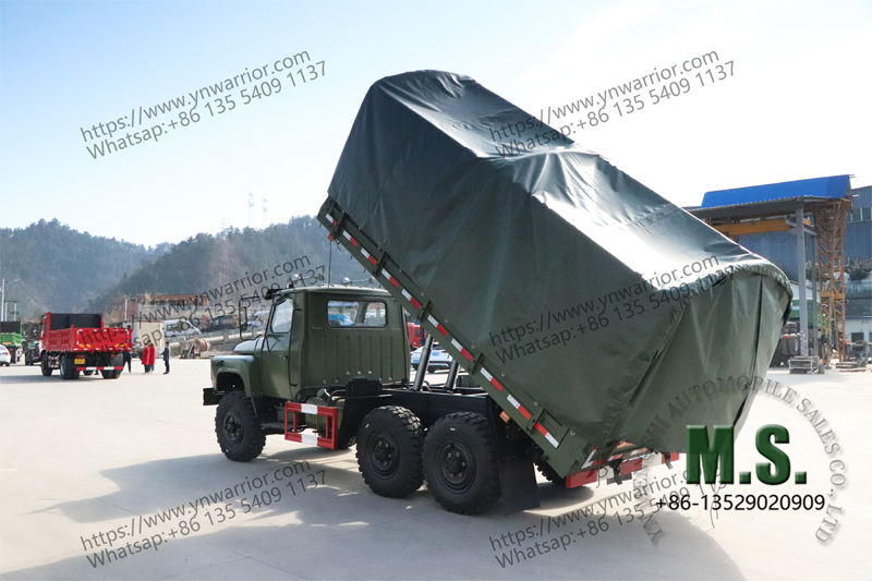 Chinese dump truck on military chassis