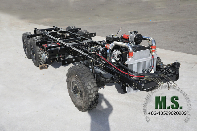210-horsepower 11-ton Gross Weight 6x6 Off-road Bus/truck Rolling Chassis_Cummins Engine, Customizable, Solid Axle, Single Tyre, Differential Lock_Manufacturer Direct