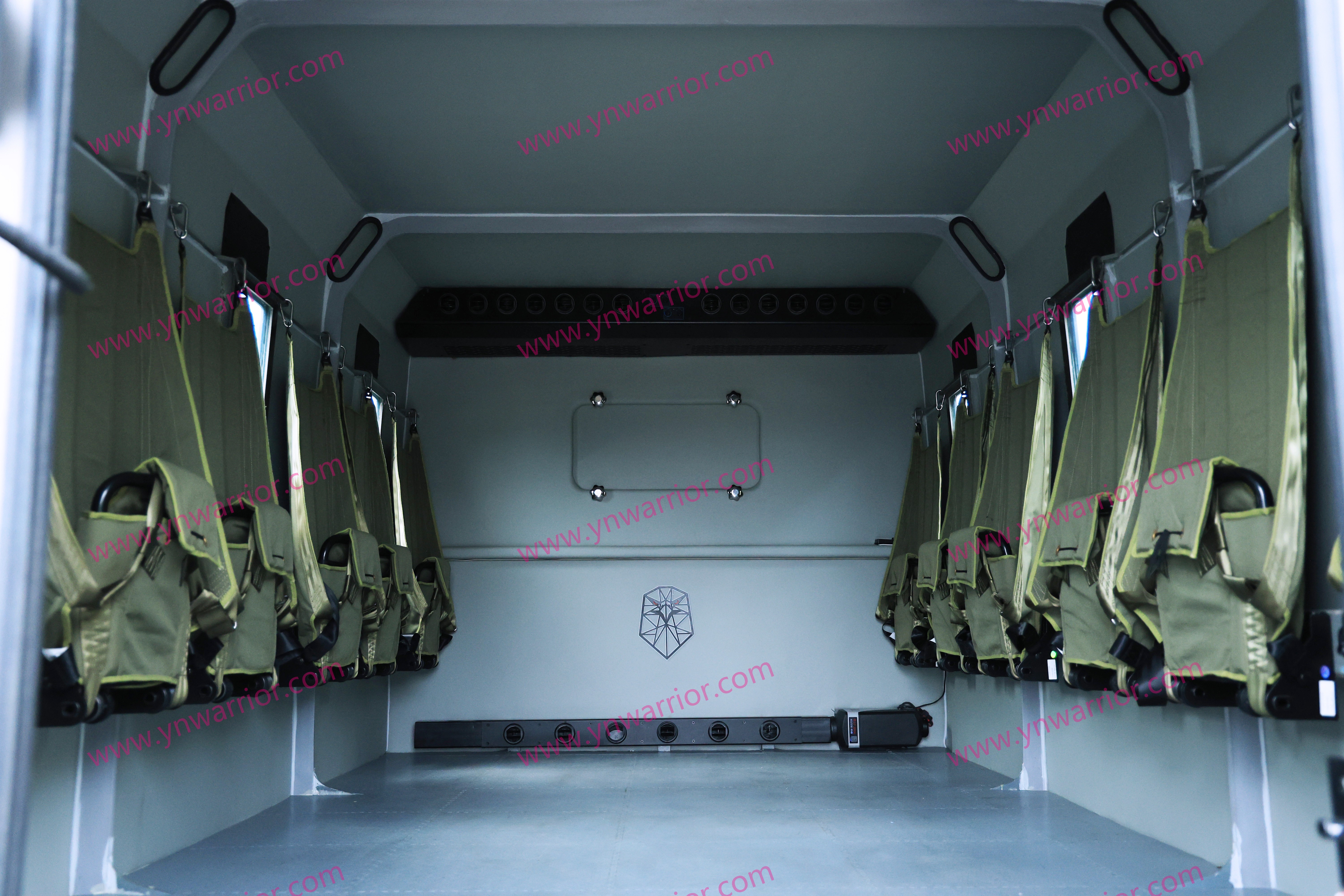 interior of Chiense soldier carrier armored vehicle