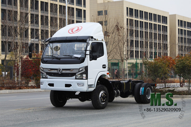 140-horsepower 10-ton Gross Weight Dongfeng 4x4 Truck Chassis Modern Design_Cummins Engine, Very Cost Effective, Double Rear Tyre, Durable Chassis_Manufacturer Direct Factory Price