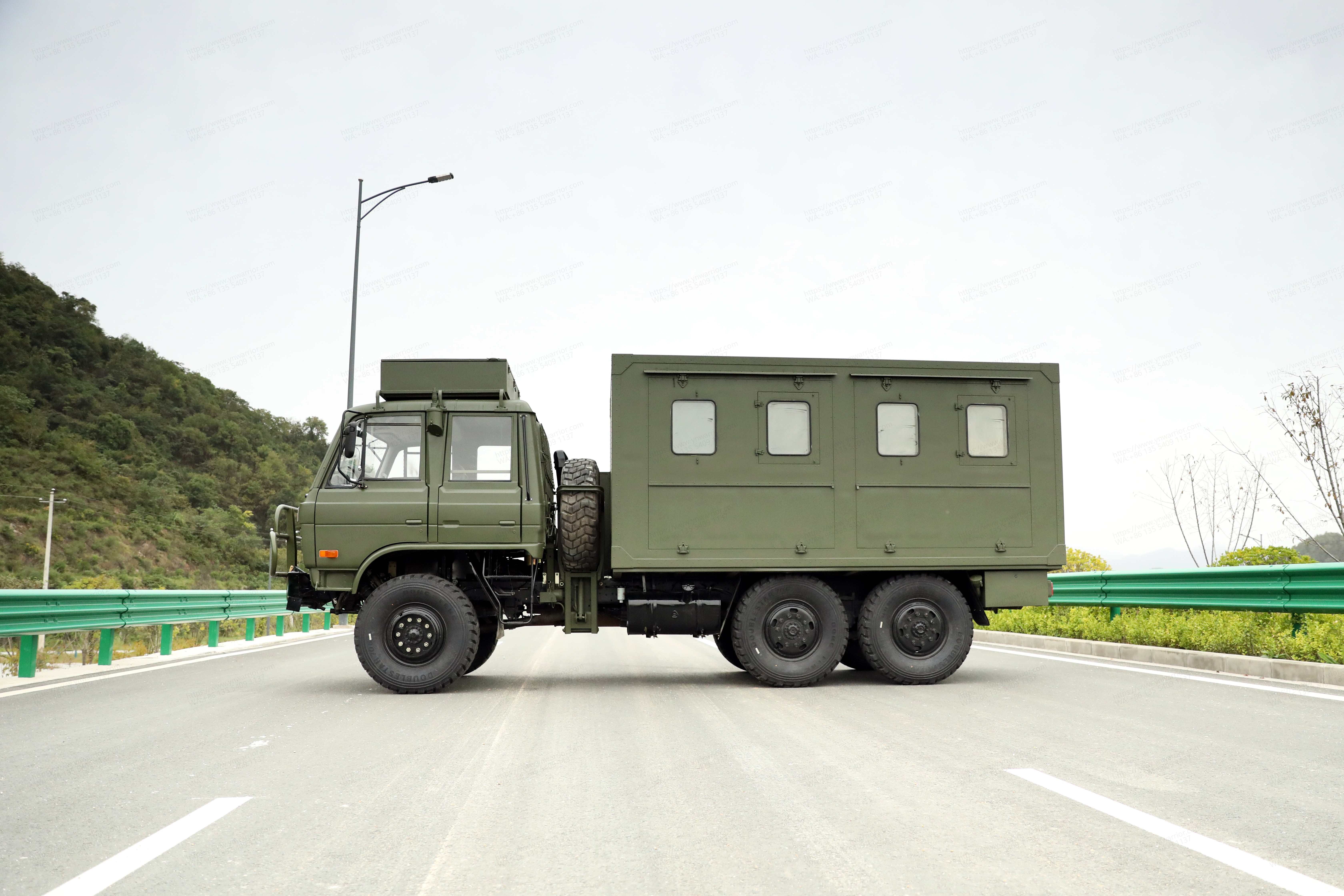 Dongfeng 6x6 off-road passenger van on the truck