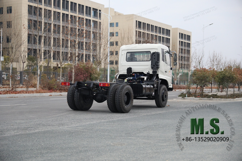 Dongfeng 4x2 off-road dump truck chassis full view