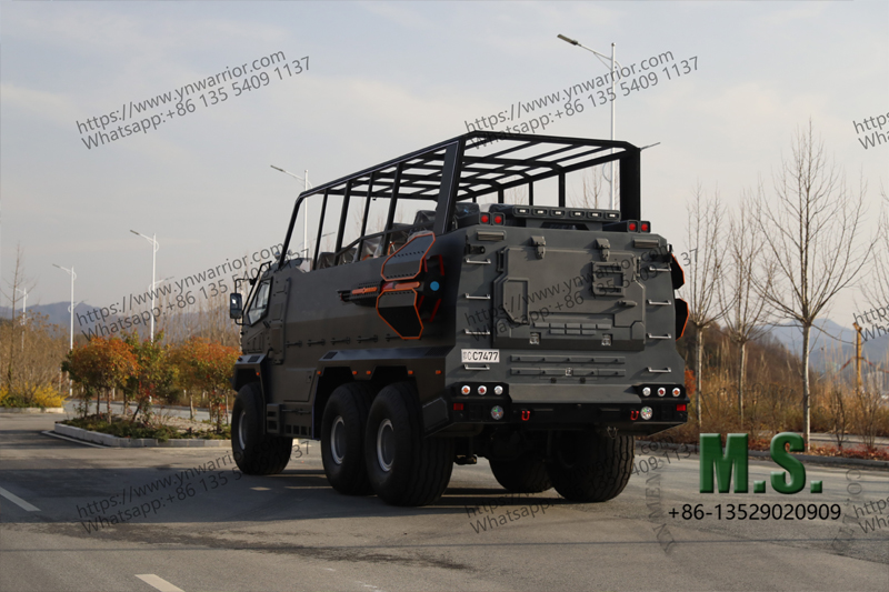 very big wild off-road open-air bus for africa
