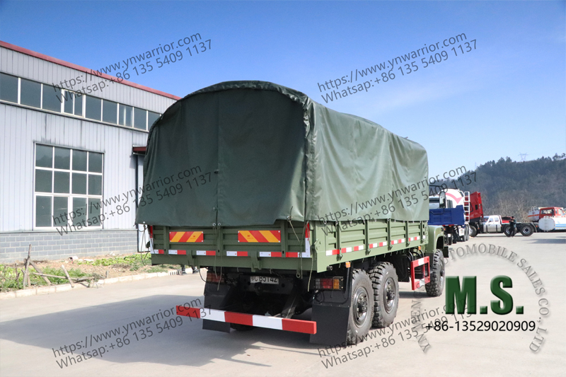 tarpaulin on Chinese truck served in army