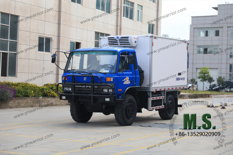 with extar electric motor dongfeng 4x4 refrigerator truck