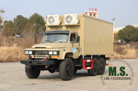 190 Hp 10 Tons Gross Weight Dongfeng 6x6 Off-road Van-type Truck_Long-nose, Van-type Cargo Box Ventilation Fan Air-conditioner Inside, Winch, Cummins Engine_True Manufacturer Direct