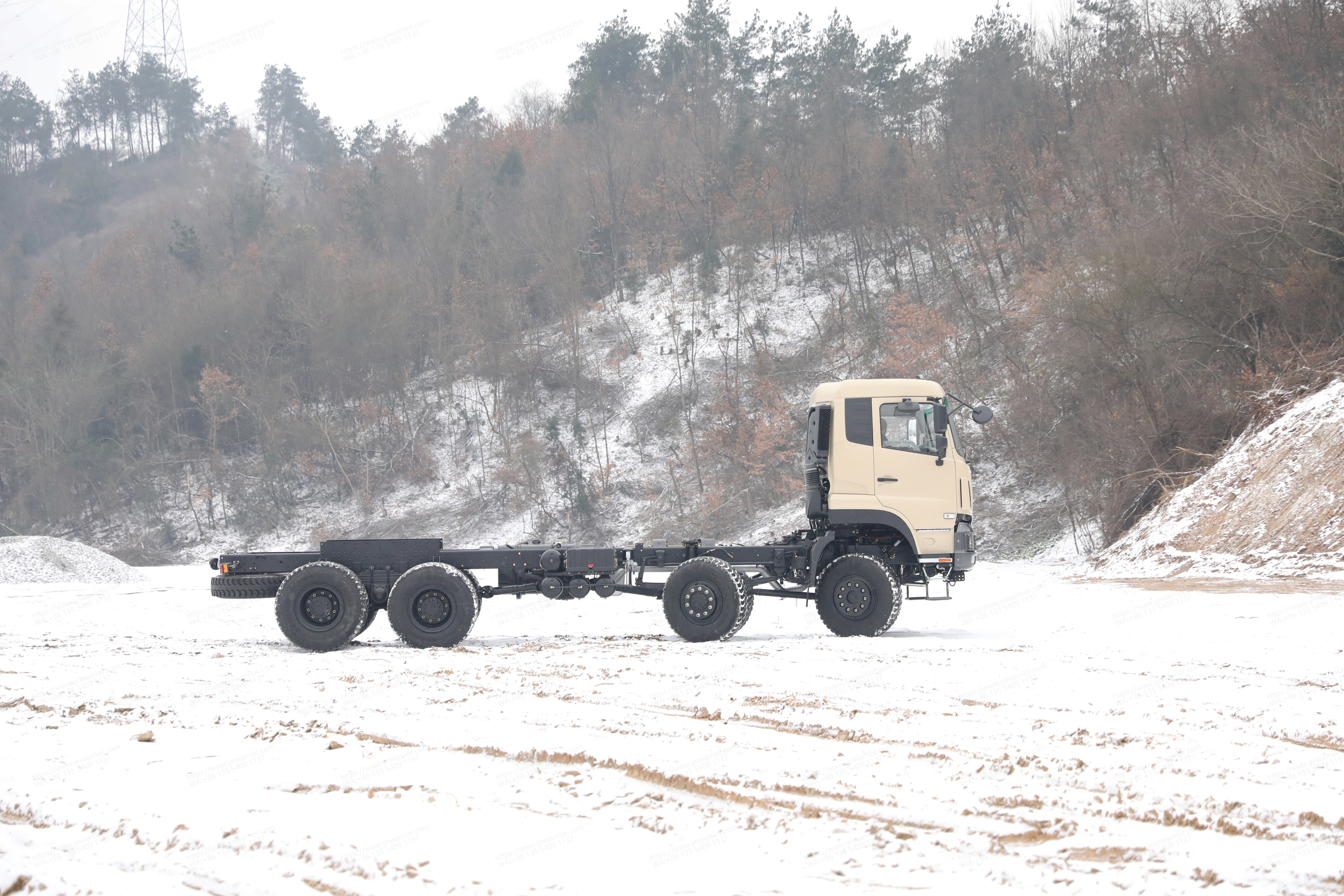 Chinese Dongfeng 8x8 truck chassis customized