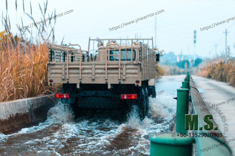 Dongfeng durable cargo truck testing in the filed