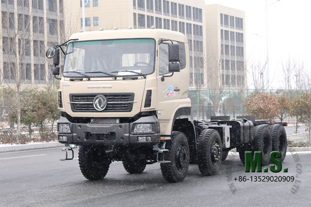 450Hp 26Tons GVW Dongfeng 8x8 Off-road Truck Chassis_4 Axle 8WD Cummins Engine Heavy Duty Truck Military Grade_Manufacturer Direct Factory Price