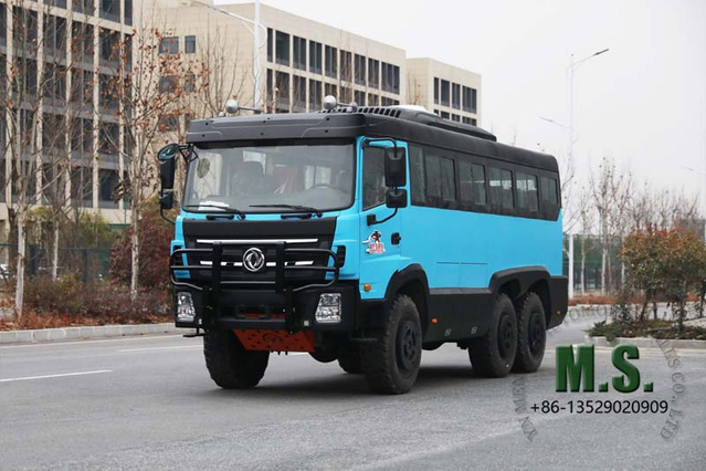 210Hp 27 Seats 6x6 Off-road Mining Use Bus_Roof Mounted AC Swinging Entrance Door Deep Customizable Automatic Transmission Available Logo Design_Manufacturer Direct