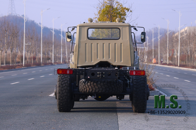 260-horsepower 26-ton Gross Weight 6x6 Off-road Dongfeng Truck Chassis with Cab_With PTO, Front Electric Winch, Mechanical Injection Cummins Engine, Protective Grid on Lights, for Drill Truck