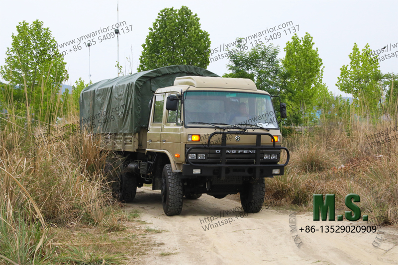 Dongfeng 6x6 truck cargo box with tarpaulin