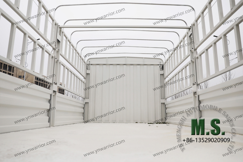 inside of the stake truck cargo box for live stocks