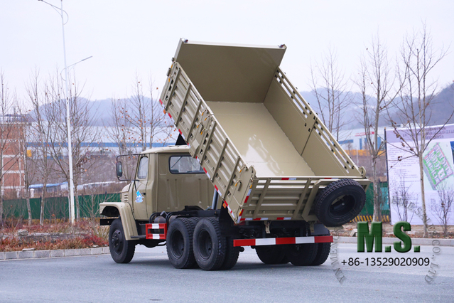 170-horsepower 10-ton Gross Weight 6x6 Off-road Dongfeng Old-fashioned Dump Truck_Mechanial Fuel Injection Cummins Engine, Double Rear Tyres, Low Pirce, Simple And Duable_Manufacturer Direct