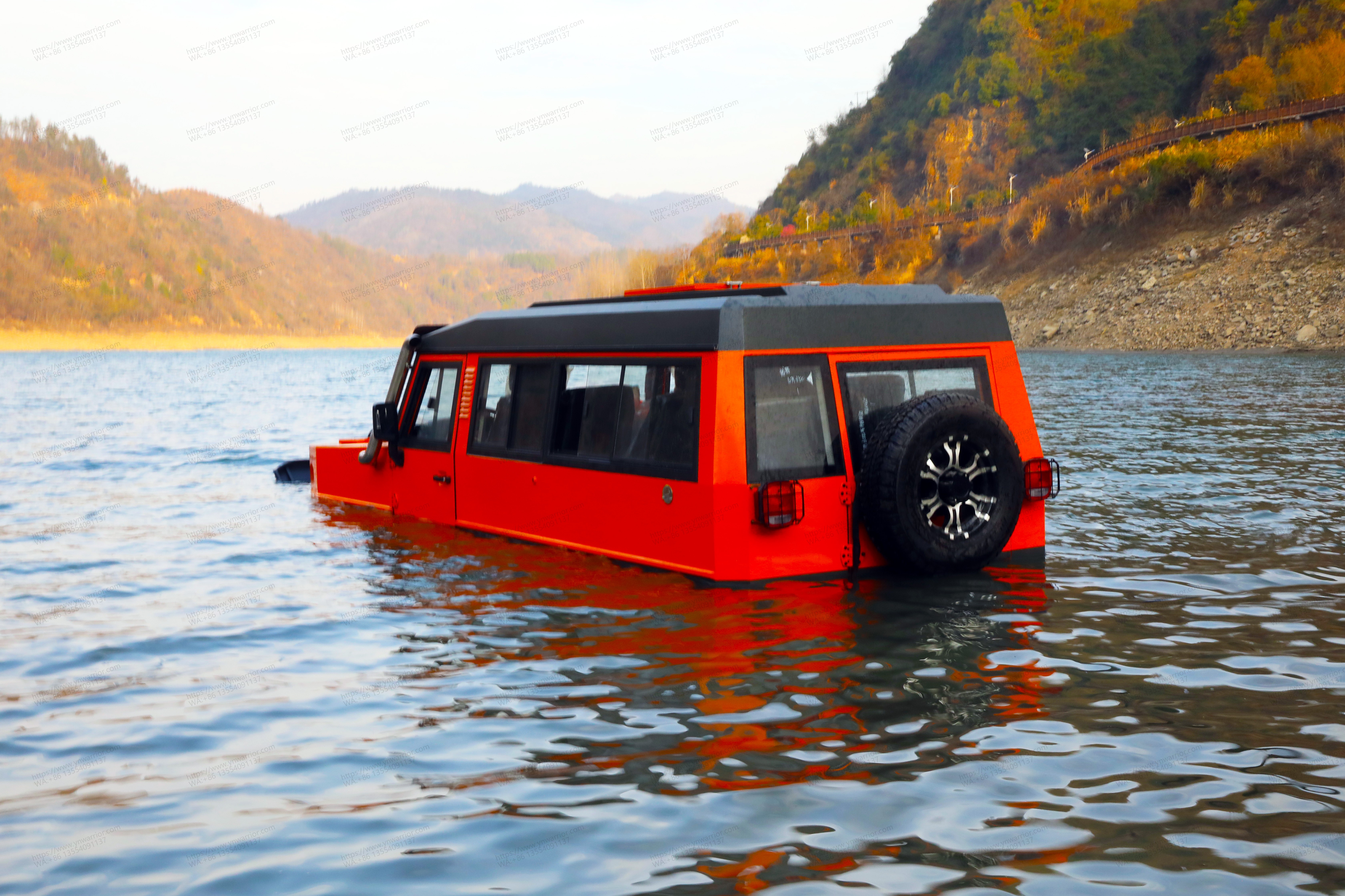 Chinese support amphibious vehicle on water