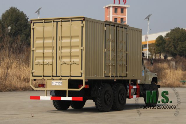 190 Hp 10 Tons Gross Weight Dongfeng 6x6 Off-road Van-type Truck_Long-nose, Van-type Cargo Box Ventilation Fan Air-conditioner Inside, Winch, Cummins Engine_True Manufacturer Direct