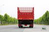 Extended 4×2 grid stake dump truck equipped with 210HP Weichai engine for heavy cargo transportation.