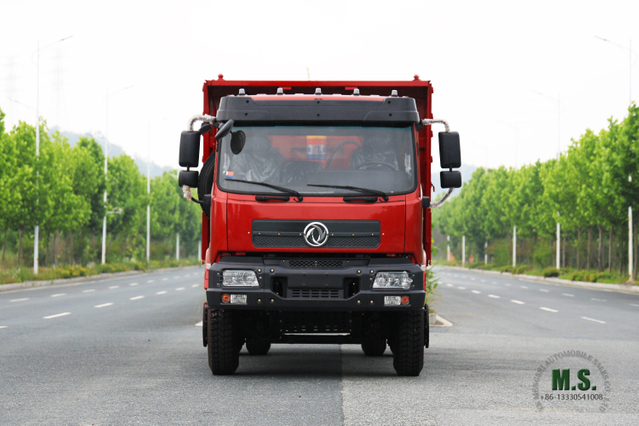 Extended 4×2 grid stake dump truck equipped with 210HP Weichai engine for heavy cargo transportation.